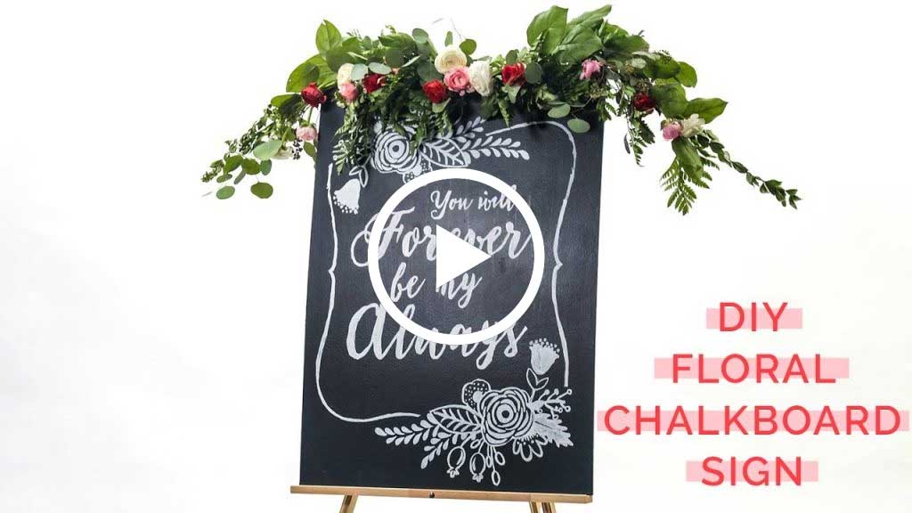 chalkboard wedding sign