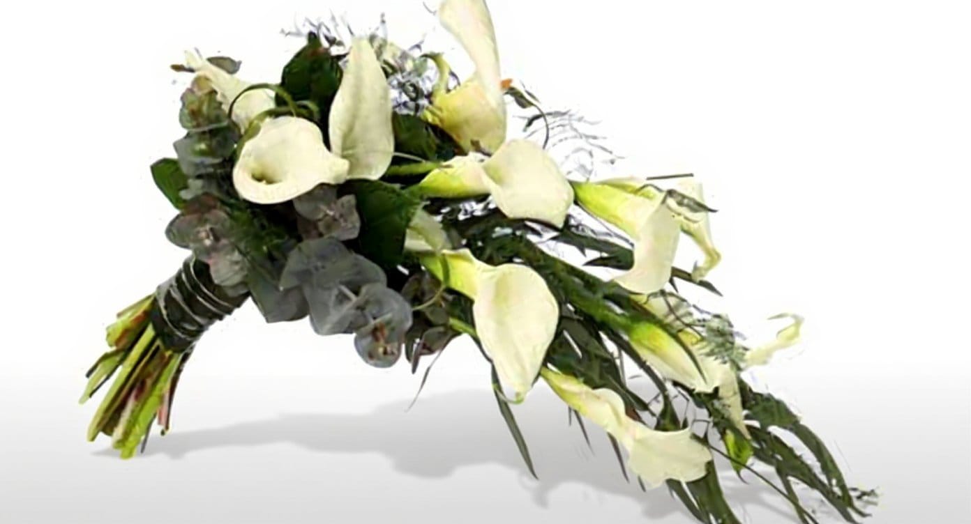 cascding calla lily bridal bouquet