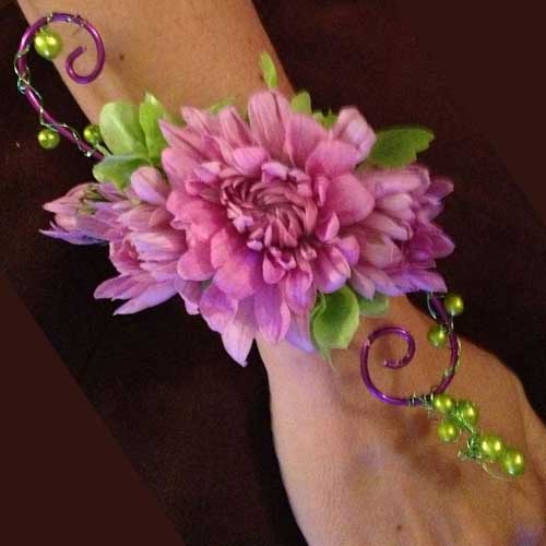 lavender wrist corsage
