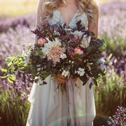 free form boho wedding bouquet