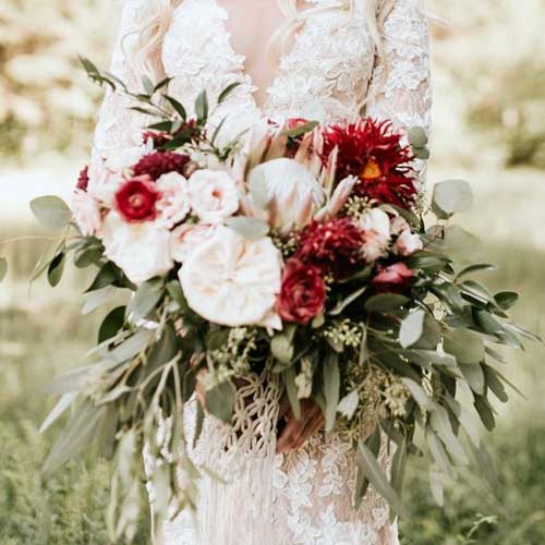 romantic boho bridal bouquet