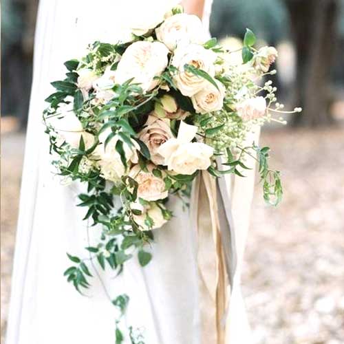 vintage boho bridal bouquet