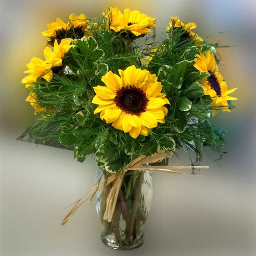 sunflowers vase