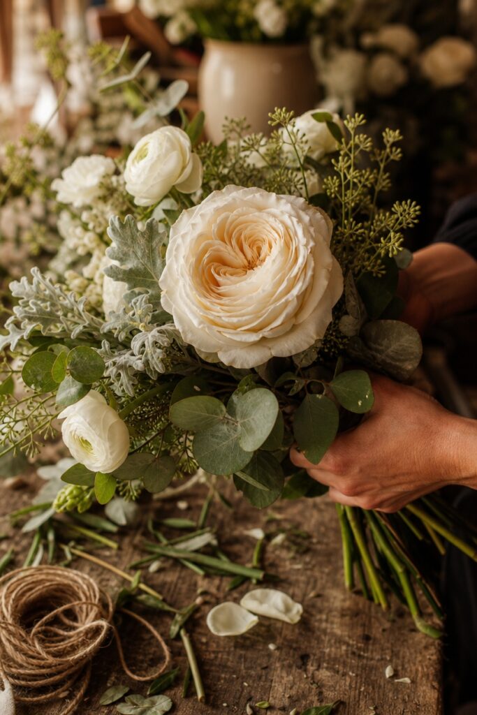ivory garden rose bloom