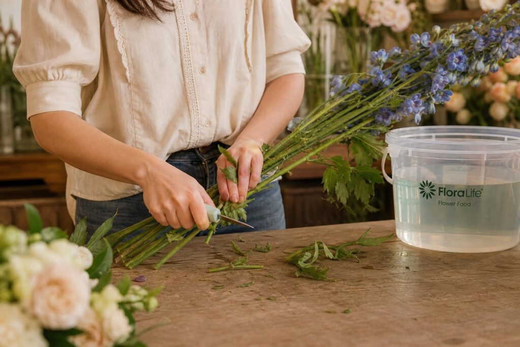 conditioning delphinium