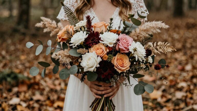 bohemian rustic wedding bouquets