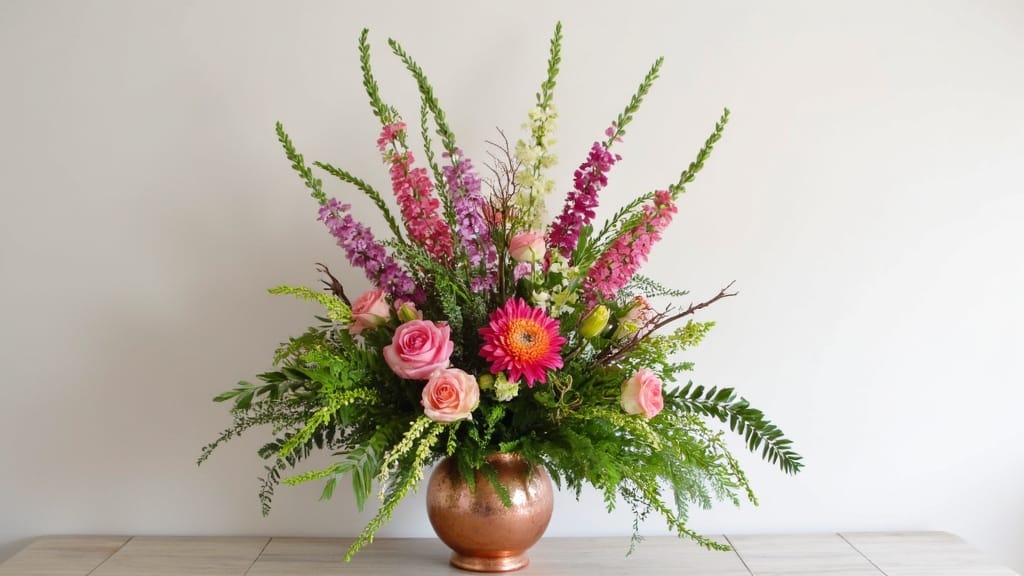 Traditional Front-Facing Flower Arrangement