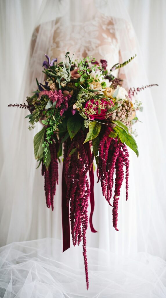 amaranthus bridal bouquet