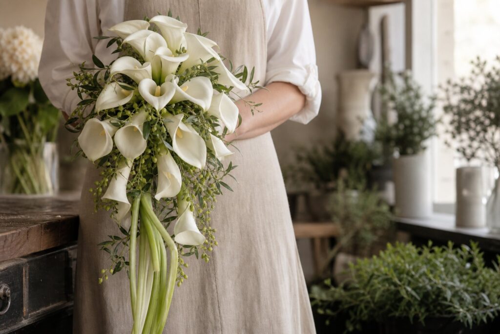 design with calla lilies