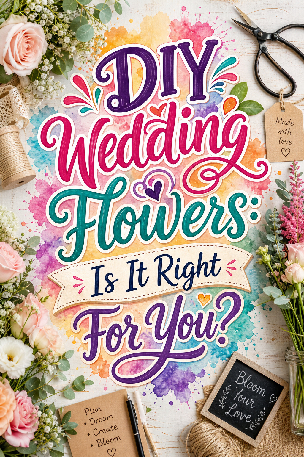 Pinterest graphic for DIY Wedding Flowers: Is It Right For You?