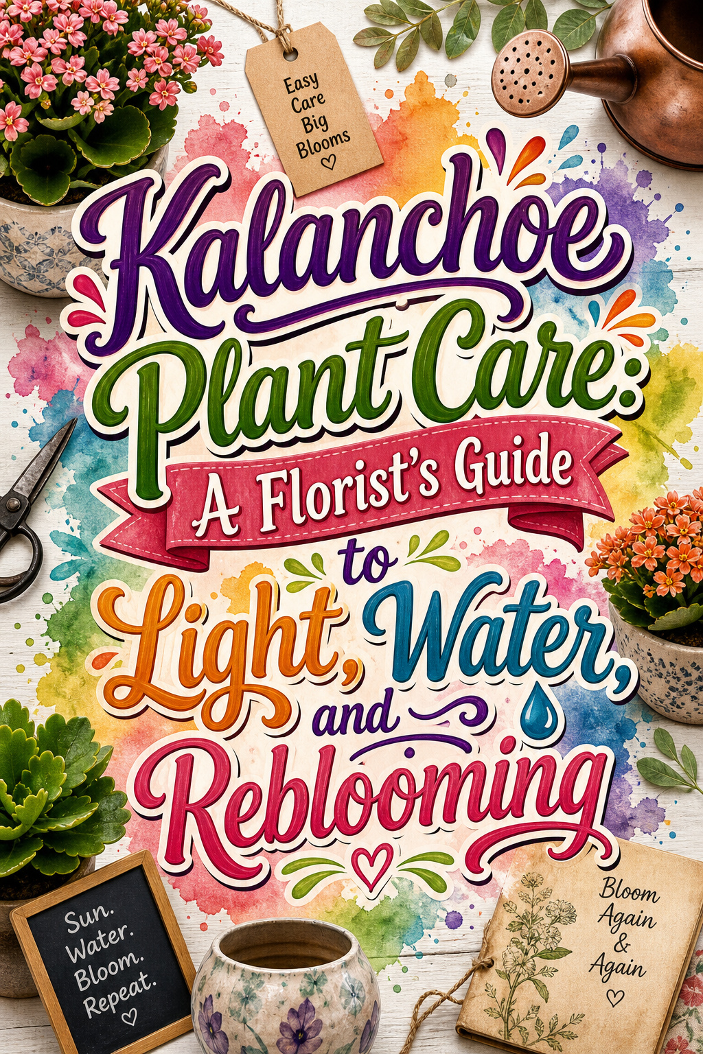 Pinterest graphic for Kalanchoe Plant Care guide