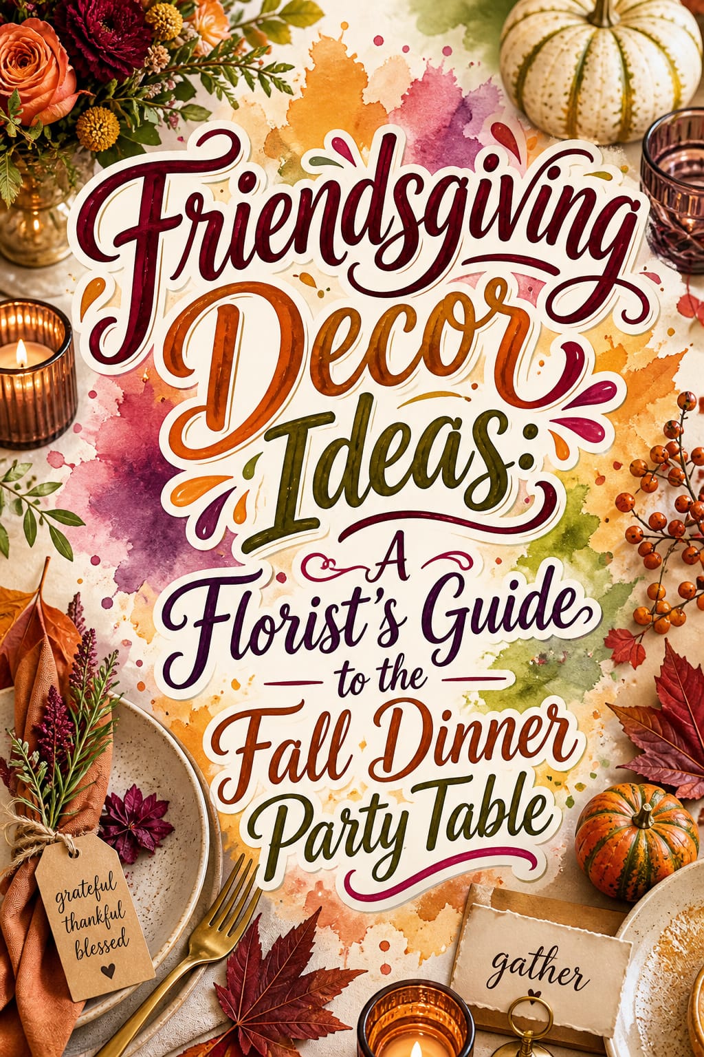 Pinterest graphic for Friendsgiving Decor Ideas: A Florist's Guide