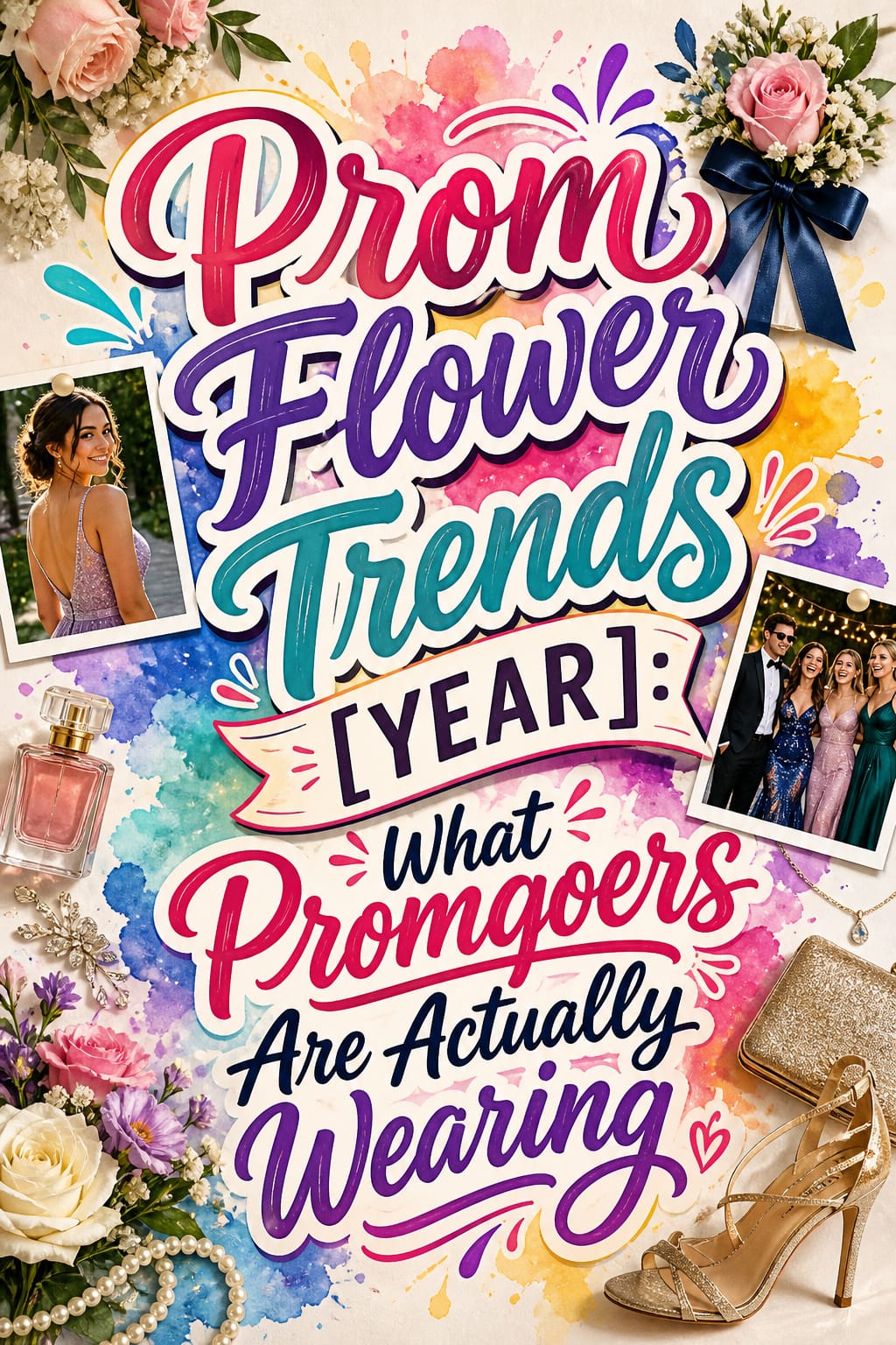 Pinterest graphic for prom flower trends