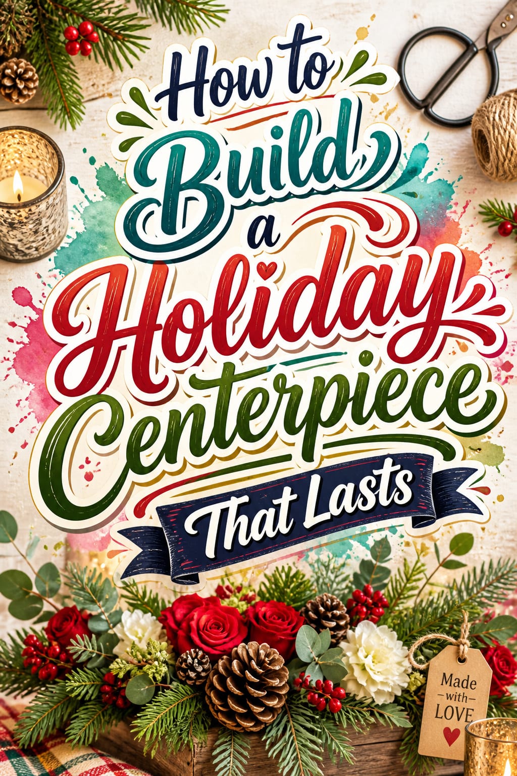 Pinterest graphic for How to Build a Holiday Centerpiece That Lasts