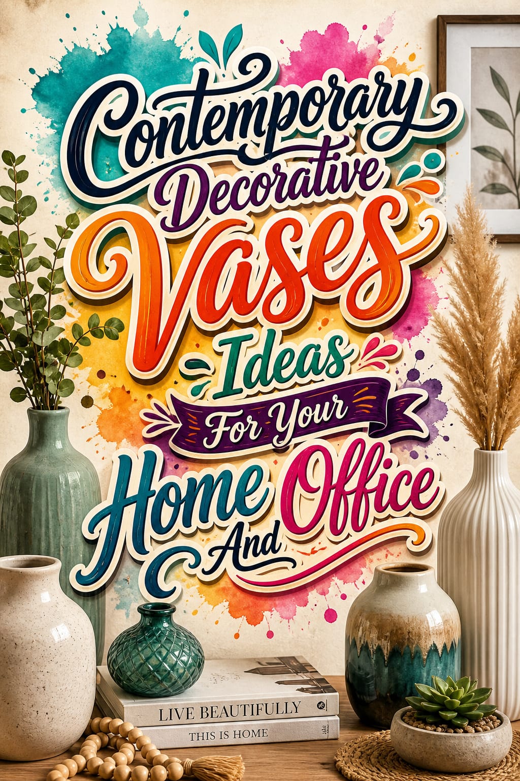 Pinterest graphic for Contemporary Decorative Vases: Ideas for Your Home and Office