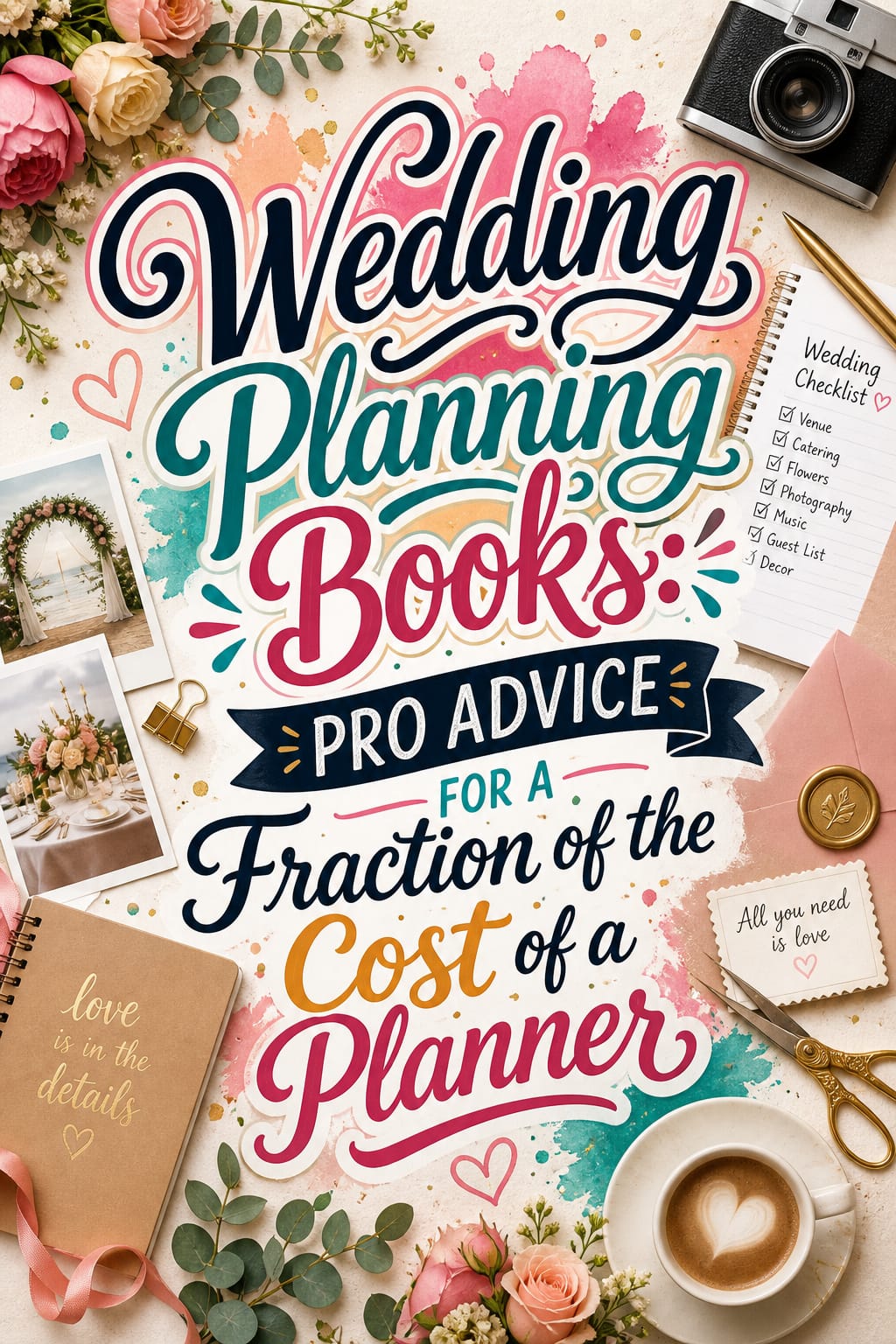 Pinterest graphic for wedding planning books post