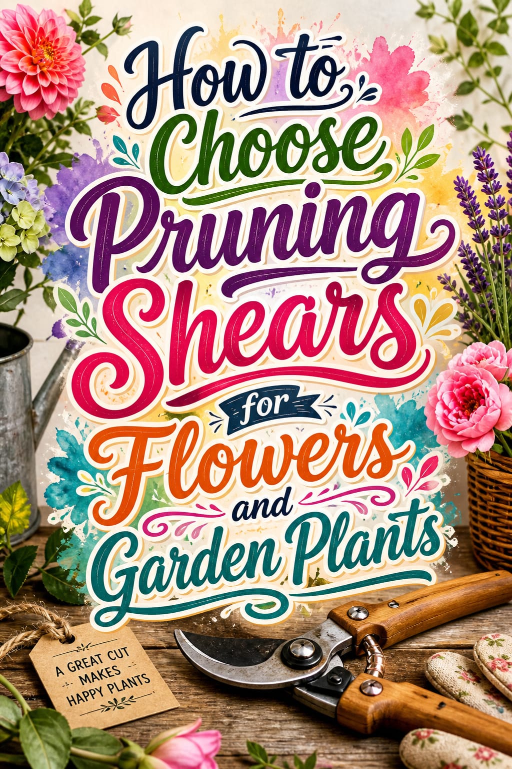 Pinterest graphic for How to Choose Pruning Shears for Flowers and Garden Plants